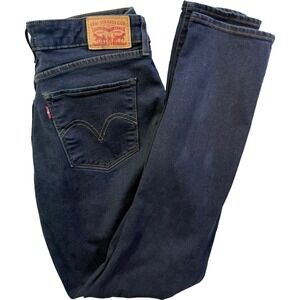 Levi's Classic Mid Rise Skinny Jeans Dark Wash Denim 31x30 58575-0165 Mens Blue